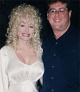 With Dolly Parton on set